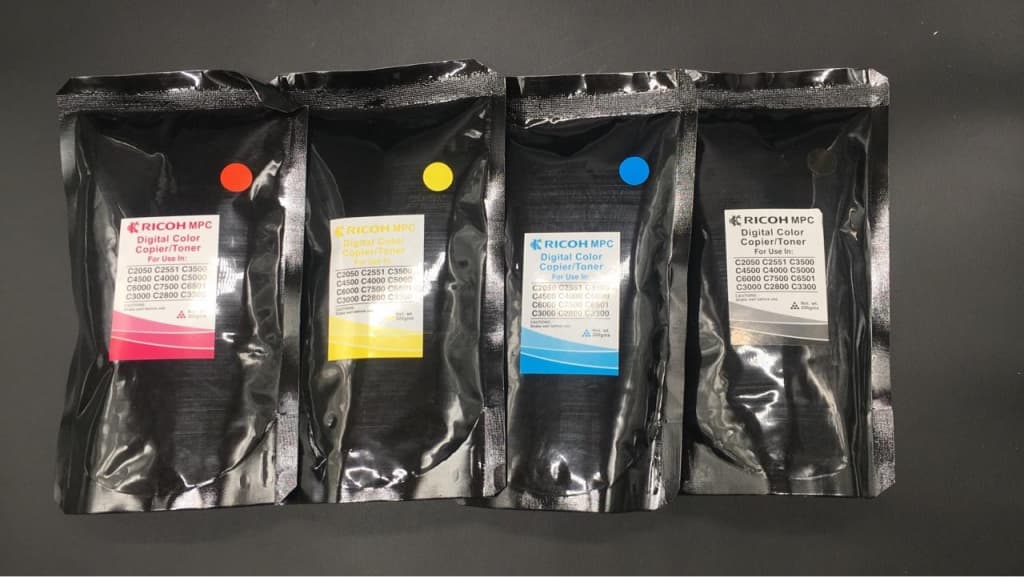 Premium Ricoh color toner refilling bag 25,000 pages yield for Karachi color printing
